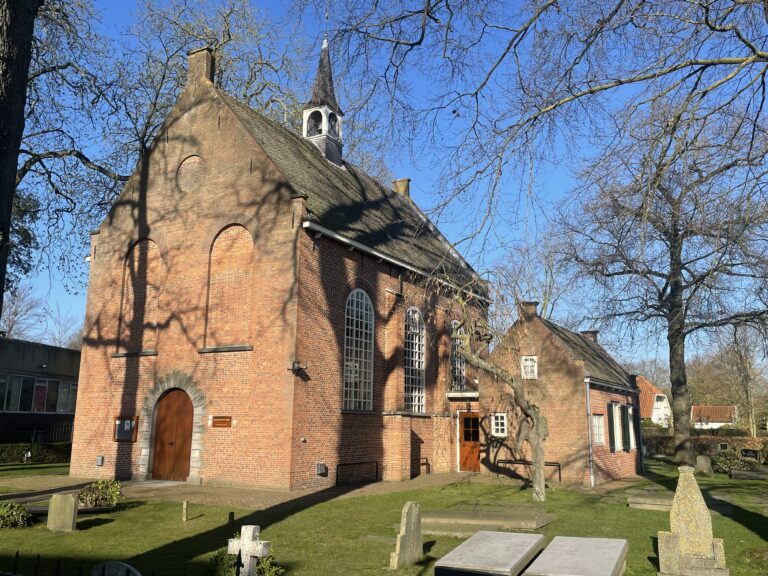That is the Protestant church in Zundert, also known as the Van Gogh Church, located on Van Goghplein. Vincent’s father, Theodorus van Gogh, became pastor there in 1849, and Vincent was also baptized there.